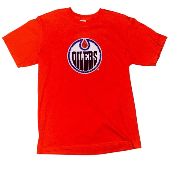 Vintage Orange Oilers Logo T-Shirt reworked vintage - Picture 1 of 6